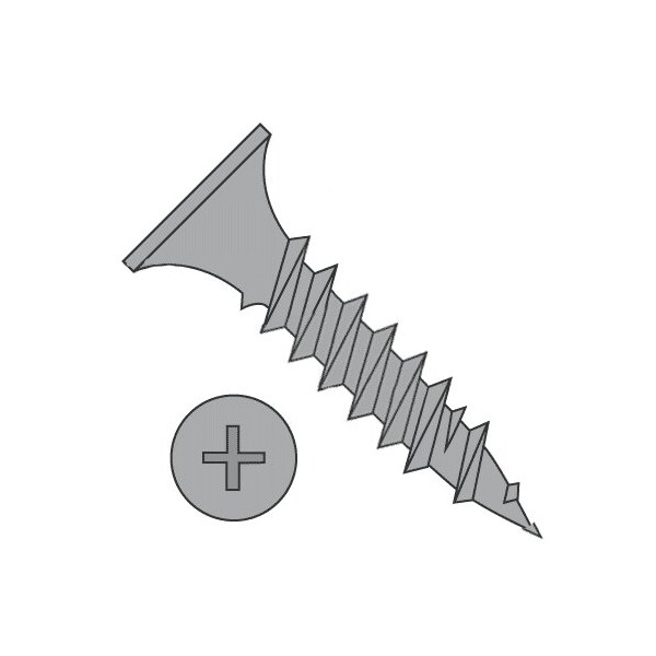 Newport Fasteners Drywall Screw, #10 x 3-3/4 in, Steel, Flat Head Phillips Drive, 50 PK 369935-50 - main